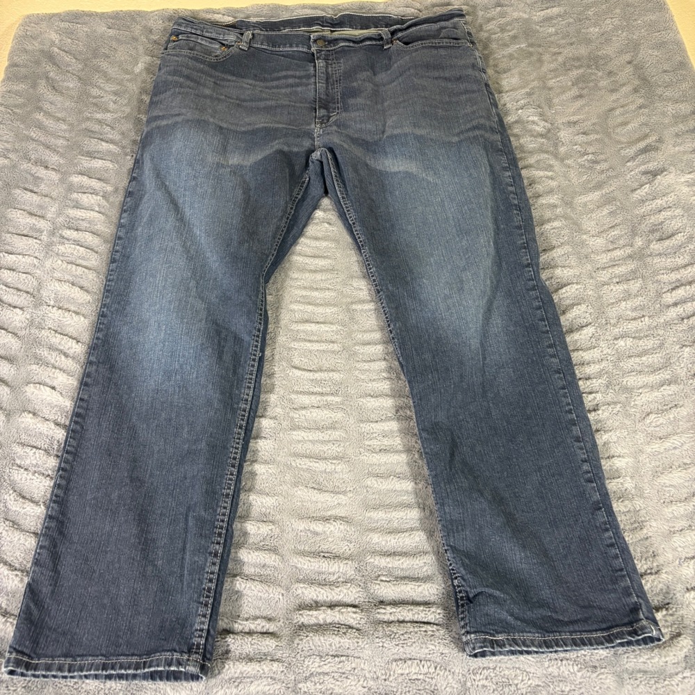 Levis 559 Relaxed Straight Jeans Mens 44x32 Dark Wash Blue Stretch 00559-0457